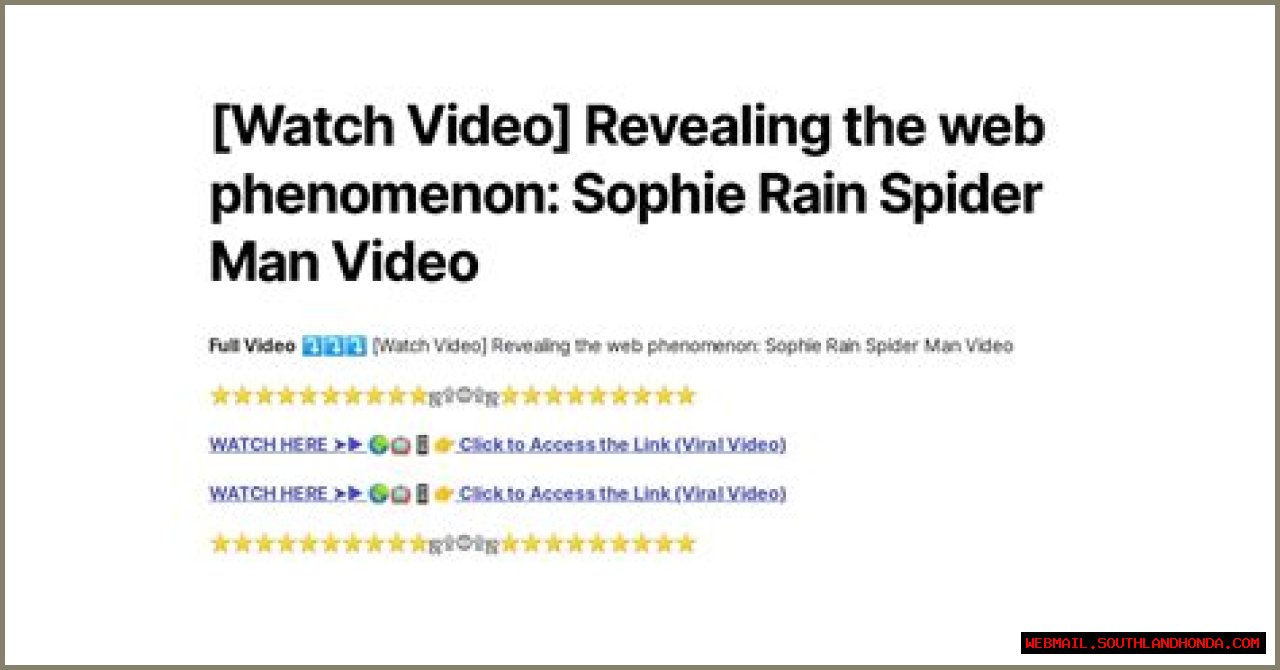 Astonishing Spiderman Video: Sophie Rain's Return In Part 2