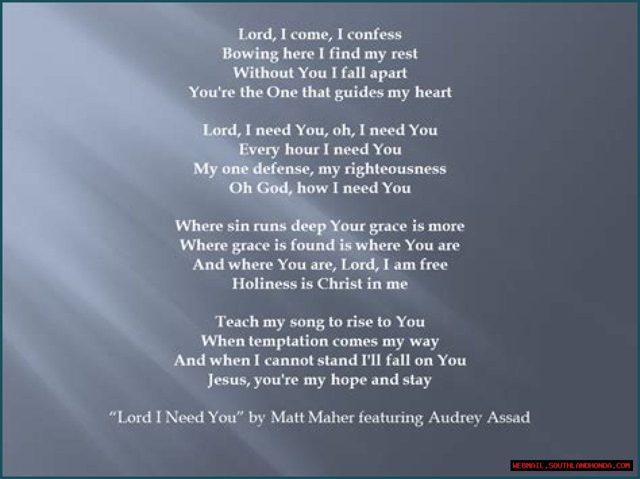 Discover 'Lord, I Need You' Lyrics: A Journey Of Hope And Healing